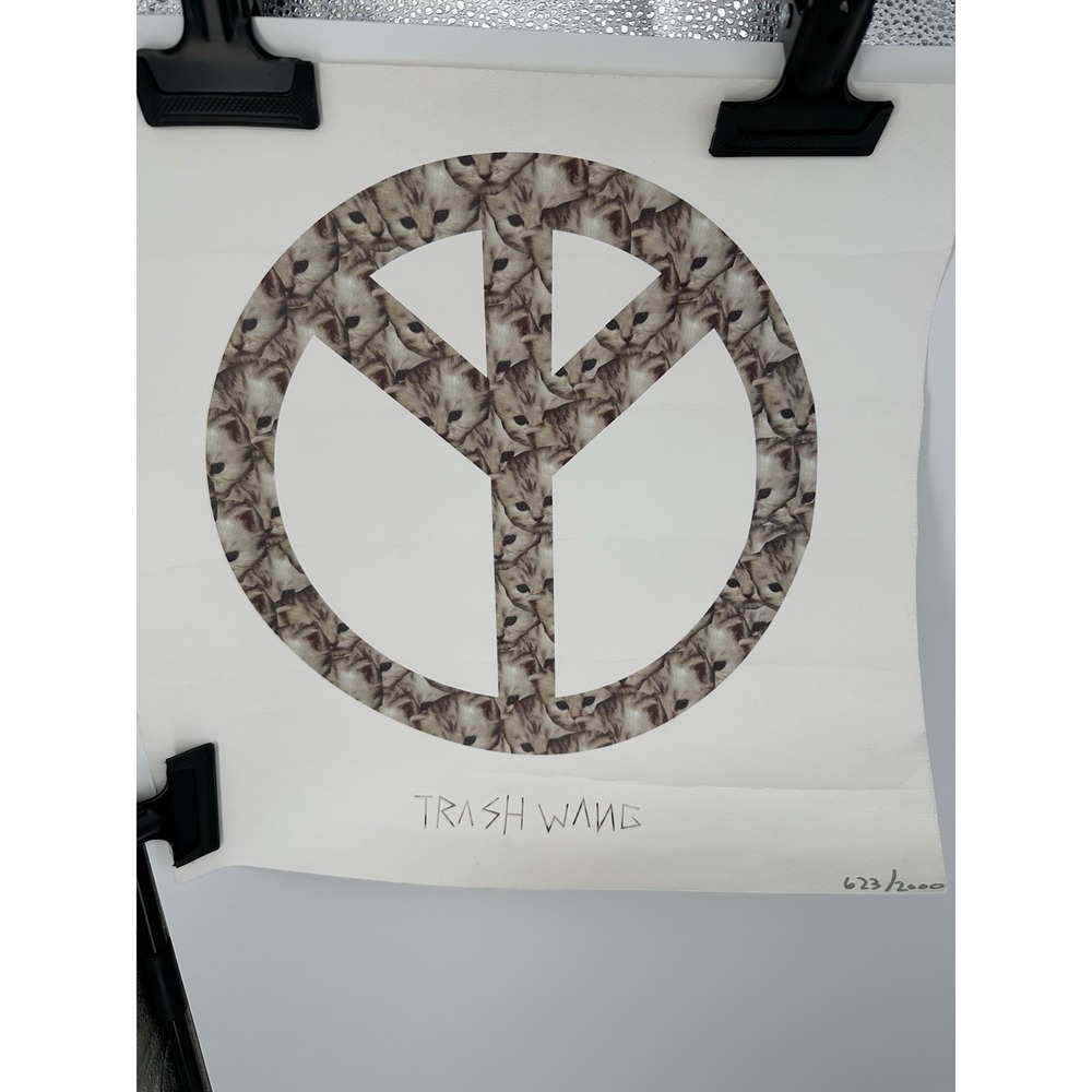 Golf Wang Trash Wang Signed Limited Edition Numbered Cat Peace Symbol Art Print